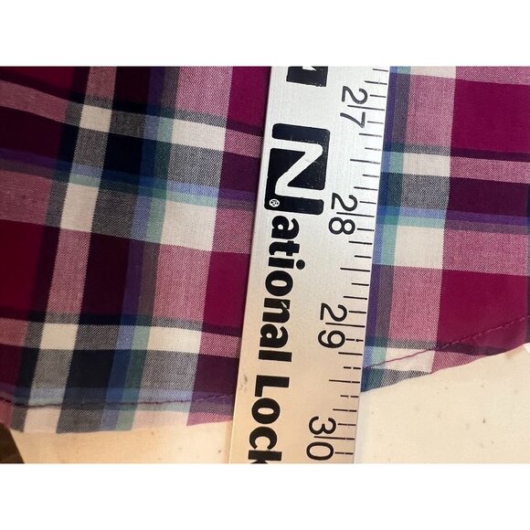 Van Heusen Mens Classic Fit Plaid Button-Down Shirt Size L - Picture 5 of 5